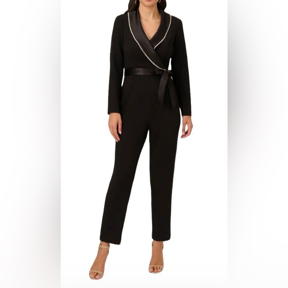 NEW Adrianna Papell jumpsuit with diamond detail
